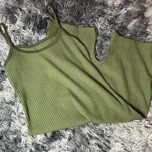 Green knit Romper